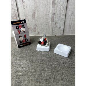 #1 Cool Dad Round Christmas Snowman Silver Ornament w/ Box Unbreakable